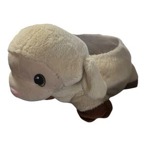 Cream Plush Lamb Child’s Ottoman Stool Toy